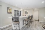 Wet bar with mini fridge and microwave